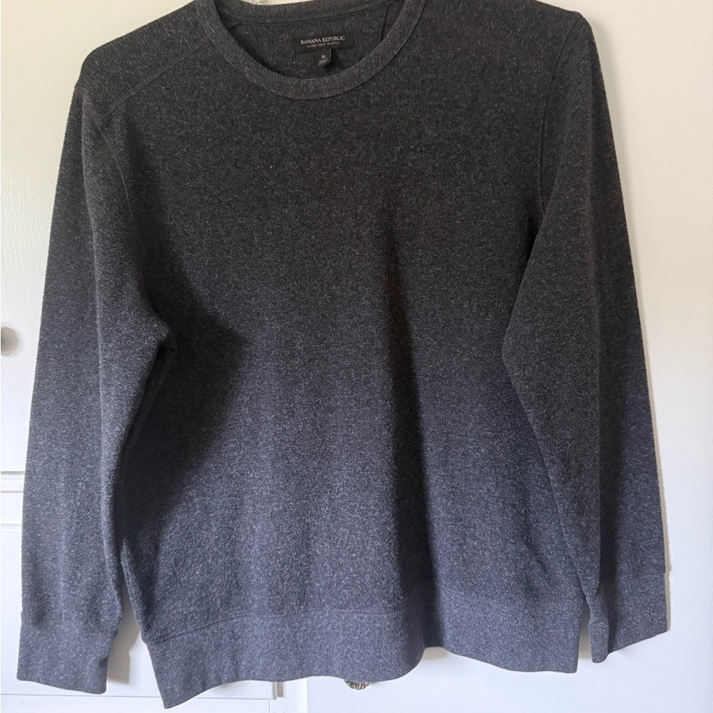 Banana Republic Gray Crewneck Sweater Classic Knit